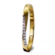 GoldDream Gold Ring Gr.60 Swing Zirkonia weiß 333er Gelbgold GDR523Y60