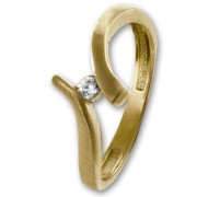 GoldDream Gold Ring Wave Zirkonia Gr.60 333er Gelbgold GDR531Y60