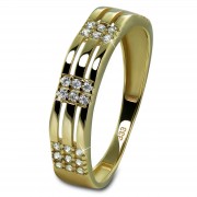 GoldDream Gold Ring Sparkle Gr.58 Zirkonia weiß 333er Gelbgold GDR534Y58