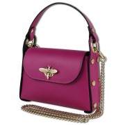 Toscanto Damen Umhängetasche Leder Tasche pink fuchsia OTT817UP