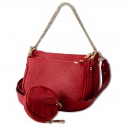 Toscanto Damen Umhängetasche Leder Tasche rot OTT826UR