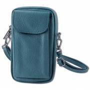 Toscanto Damen Umhängetasche Handtasche Leder Tasche hellblau OTT827SH