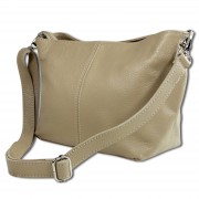 Toscanto Damen Schultertasche Umhängetasche Leder Tasche taupe beige OTT829SN