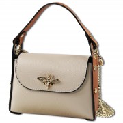 Toscanto Damen Umhängetasche Leder Tasche beige tan OTT831UIC