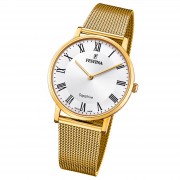 Festina Herrenuhr Edelstahl gold Festina Swiss made Armbanduhr UF20022/4