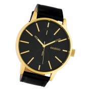 Oozoo Damen Herren Armbanduhr Timepieces Analog Leder schwarz UOC10502