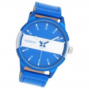 Oozoo Unisex Armbanduhr OOZOO Timepieces Analog Leder blau UOC11442