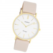 Oozoo Unisex Armbanduhr OOZOO Vintage Series Analog Leder beige UOC20392