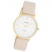 Oozoo Unisex Armbanduhr OOZOO Vintage Series Analog Leder beige UOC20393