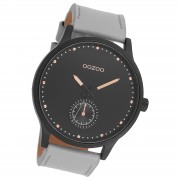 Oozoo Damen Armbanduhr Timepieces Analog Leder grau UOC9006A