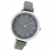 Oozoo Damen Armbanduhr Timepieces Analog Leder grau UOC9138A