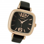 Oozoo Damen Armbanduhr Timepieces Analog Leder schwarz UOC9184A