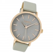 Oozoo Damen Armbanduhr Timepieces Analog Leder grau UOC9195A