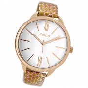 Oozoo Damen Armbanduhr Timepieces Analog Leder gold UOC9510A