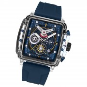 Police Herrenuhr Silikon dunkelblau Police Clout Armbanduhr UPOO0052403