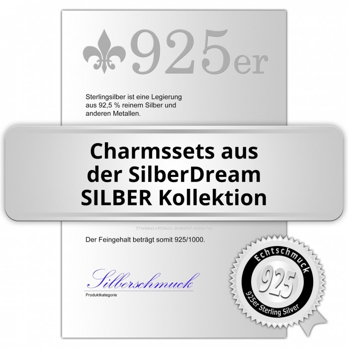 SilberDream Kinder Set Kette + Charm Smiley 925 Silber FCA124