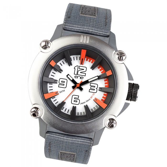 Ene Watch 110 Nylon-Armband Modell UE72401 51mm, steel/orange