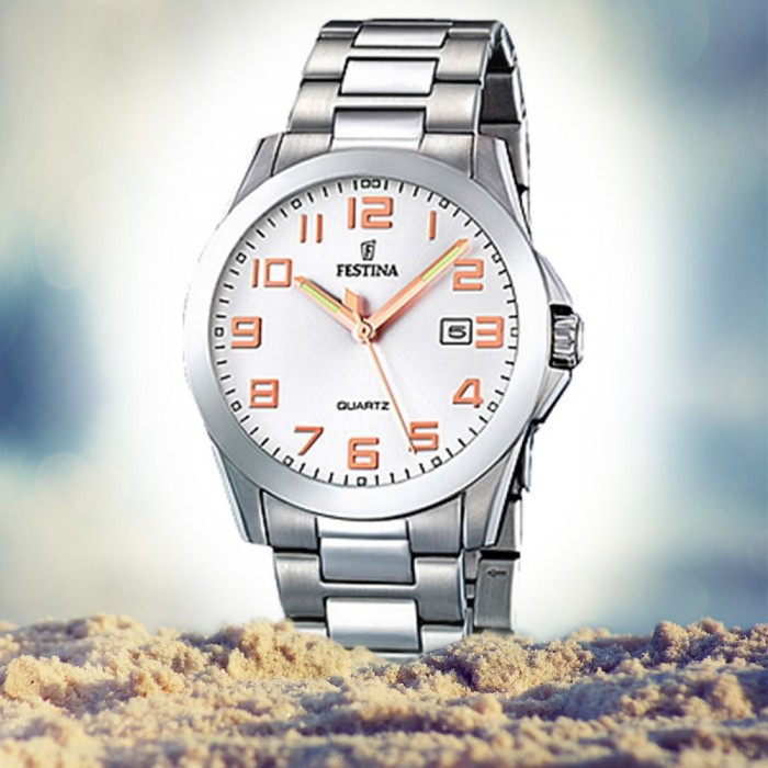 FESTINA Herren-Armbanduhr Quarz Edelstahl analog Uhr UF16376/3 Klassik