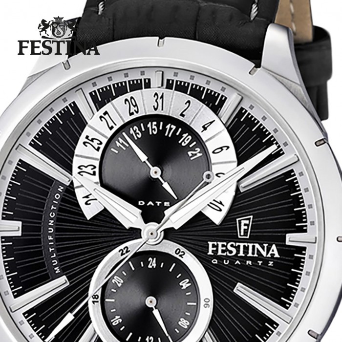 FESTINA Herrenuhr Quarz UF16573/3 Klassik schwarz Klassik Uhr Multifunktionsuhr
