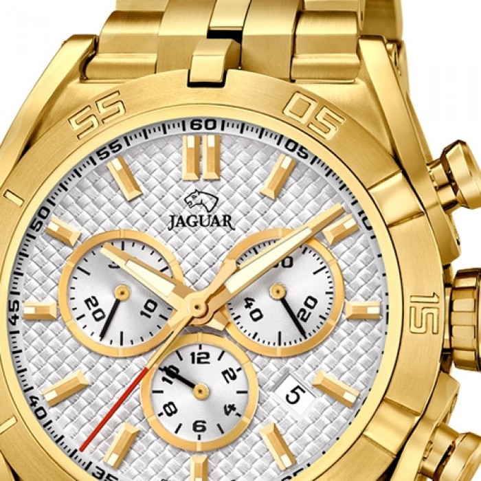 Jaguar Herren-Armbanduhr Edelstahl gold UJ853/1 J853/1 Saphir Executive