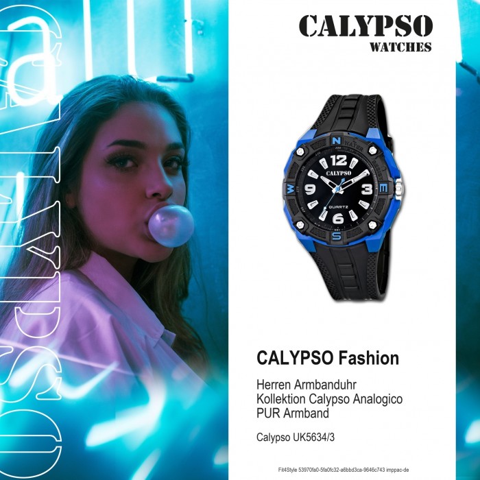 Calypso Herren-Armbanduhr PU UK5634/3 analog Quarz Trend