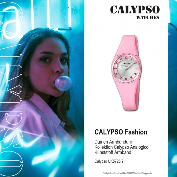 Calypso Armbanduhr Quarzuhr PU K5726/2 Dame/Boy hellrosa Herren UK5726/2 Damen