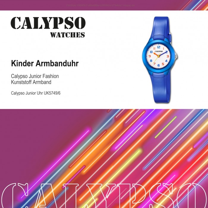 Calypso Kinder Armbanduhr Sweet Time UK5749/6 Quarz-Uhr PU blau K5749/6