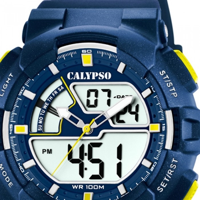 Herren Quarz-Uhr blau K5771/3 Armbanduhr Street UK5771/3 Calypso PU Style