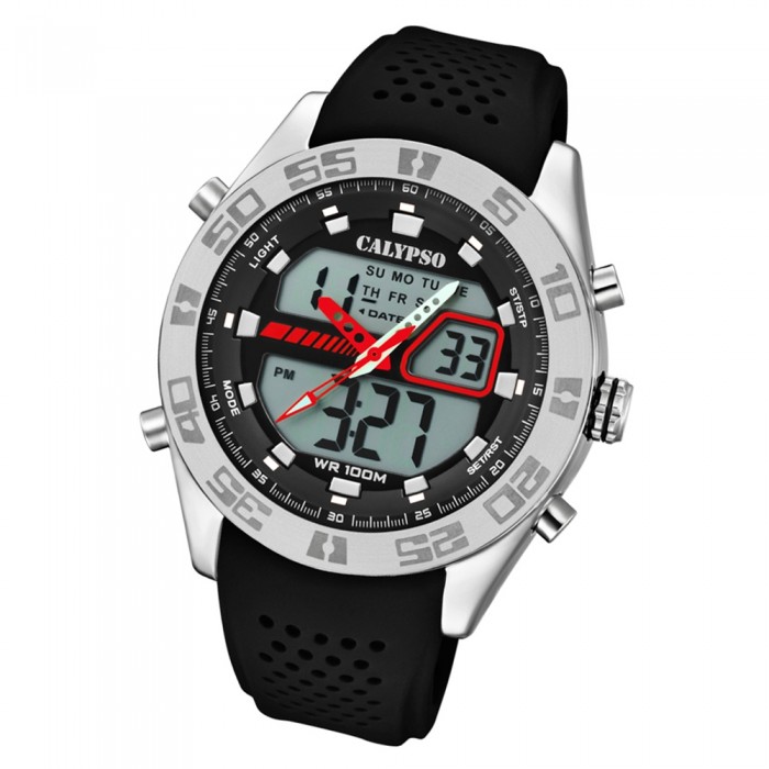 Quarz-Uhr UK5774/4 schwarz Street K5774/4 PU Armbanduhr Calypso Herren Style