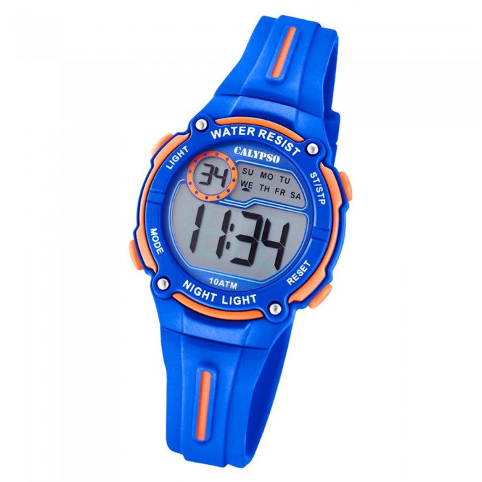 blau Crush Quarz-Uhr Kinder Calypso UK6068/3 PU Armbanduhr Digital K6068/3