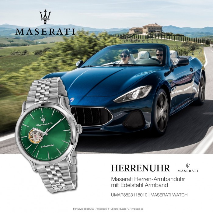 Maserati Herren Armbanduhr Epoca Edelstahl Auto silber UMAR8823118010