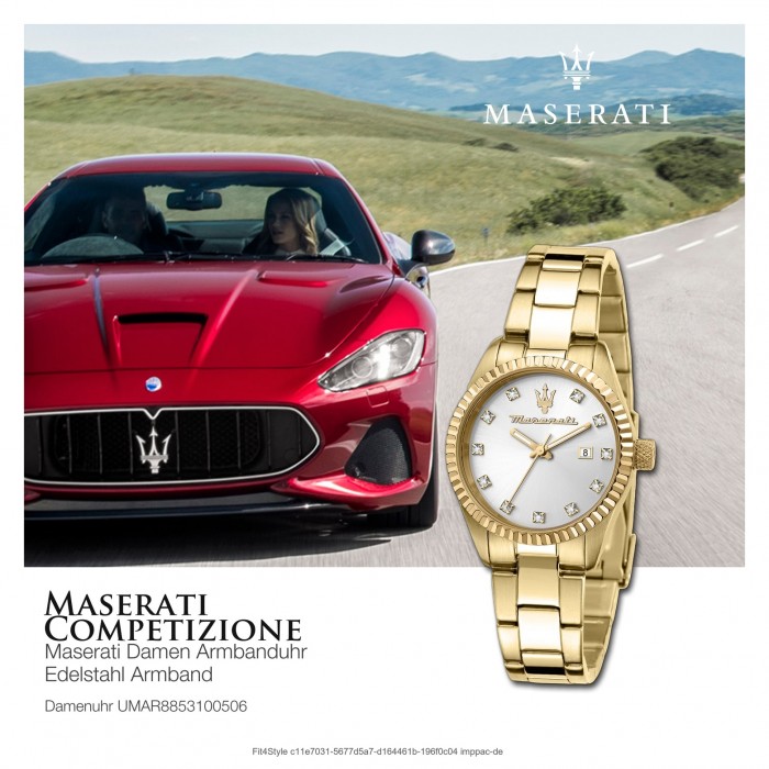 Analog Edelstahl Damenuhr Maserati COMPETIZIONE UMAR8853100506