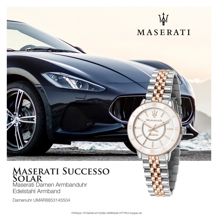 Maserati Damenuhr Edelstahl SOLAR UMAR8853145504 SUCCESSO Chrono