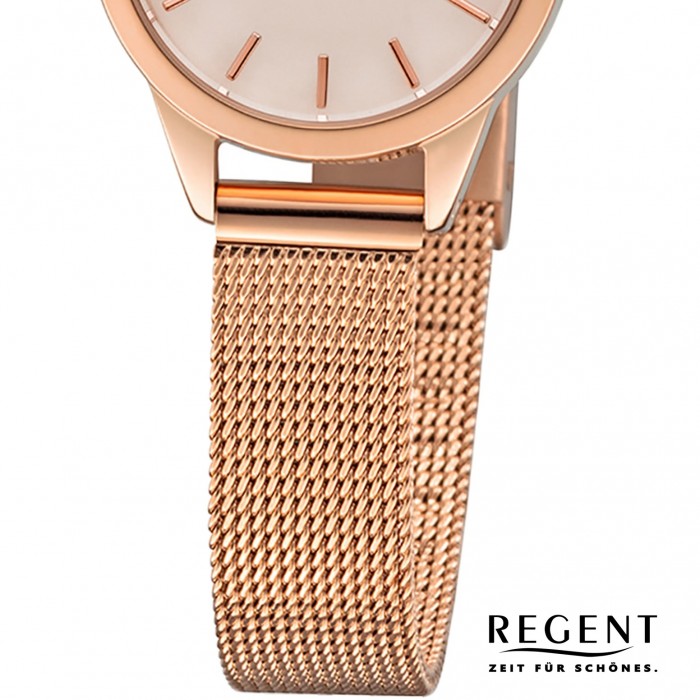 Armbanduhr Regent Metall Damen URF1167 Quarz-Uhr F-1167 Analog rosegold