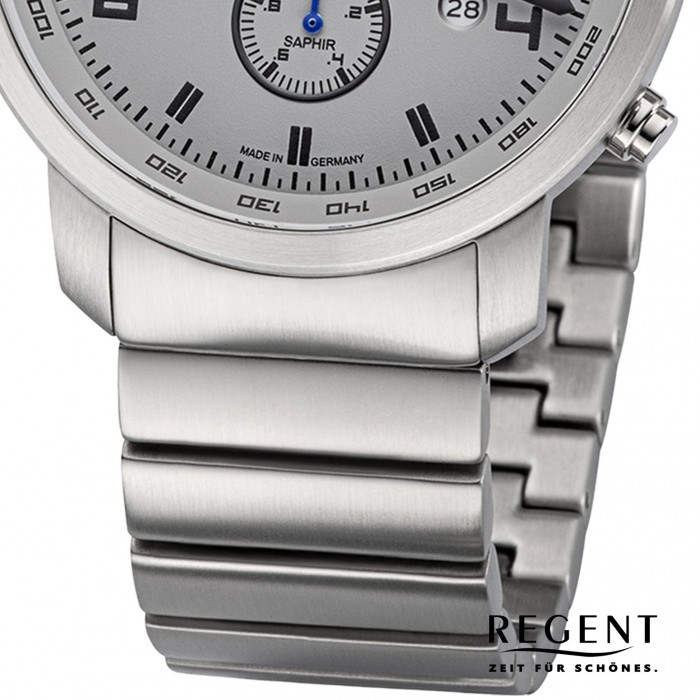 Armbanduhr URGM2111 Quarz-Uhr Regent silber Metallband Analog GM-2111 Herren