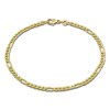 GoldDream Armband Figaro diamantiert 333 Gold 19cm 8 Karat GDA0059Y