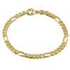 GoldDream Armband Figaro diamantiert 333 Gelbgold Damen 18,7cm GDA0479Y