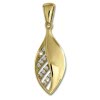 GoldDream Kettenanhnger Leaf Zirkonia 333 Gold Anhnger Echtschmuck GDH506WY