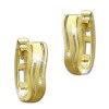 GoldDream Creole oval Line Zirkonia wei Ohrring 333 Gold Echtschmuck GDO524WY