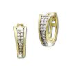 GoldDream Creole Elegance Zirkonia wei Ohrring 333 Gold Echtschmuck GDO529WY