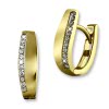 GoldDream Creole Beauty Zirkonia wei Ohrring 333 Gold Echtschmuck GDO533WY