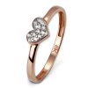 GoldDream Gold Ring Herz Zirkonia wei Gr.58 333er Rosegold GDR503E58