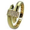 GoldDream Gold Ring Glamour Gr.56 Zirkonia wei 333er Gelbgold GDR546Y56