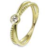 GoldDream Gold Ring Crossed Gr.60 Zirkonia wei 333er Gelbgold GDR548Y60