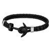 LOTUS Style Armband Herren Leder schwarz LS1832-2/6 Anker Schmuck JLS1832-2-6