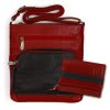 Umhngetasche + Geldbrse Set Leder rot DrachenLeder Geschenkset 2tlg. OSZ100R