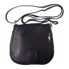 Florence Umhngetasche Damen Handtasche Satteltasche Echtleder schwarz OTF103S