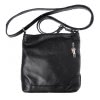 Florence Umhngetasche, Abendtasche Echtleder schwarz Damen Handtasche OTF108S