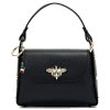 Florence Umhngetasche Biene Damen Handtasche Echtleder schwarz OTF817S