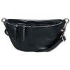 Florence Echtleder Grteltasche extra gro Damen schwarz Bauchtasche Jugend OTF820S